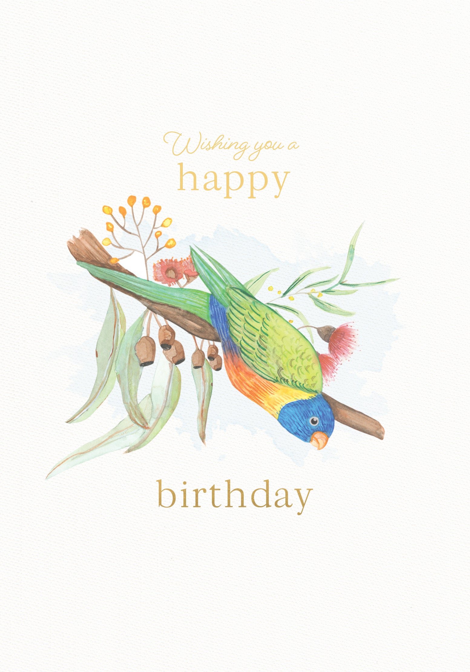 Greeting Card Botanical Blooms - BIRTHDAY LORIKEET
